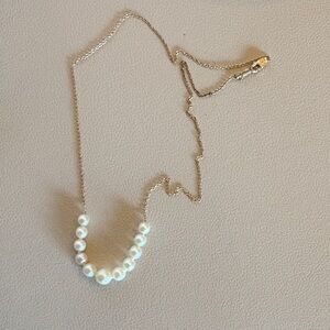 Elegant Silver Pearl Necklace
